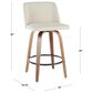 Lumisource Tintori Counter Stool in Cream, Walnut and Black (Set of 2), , large