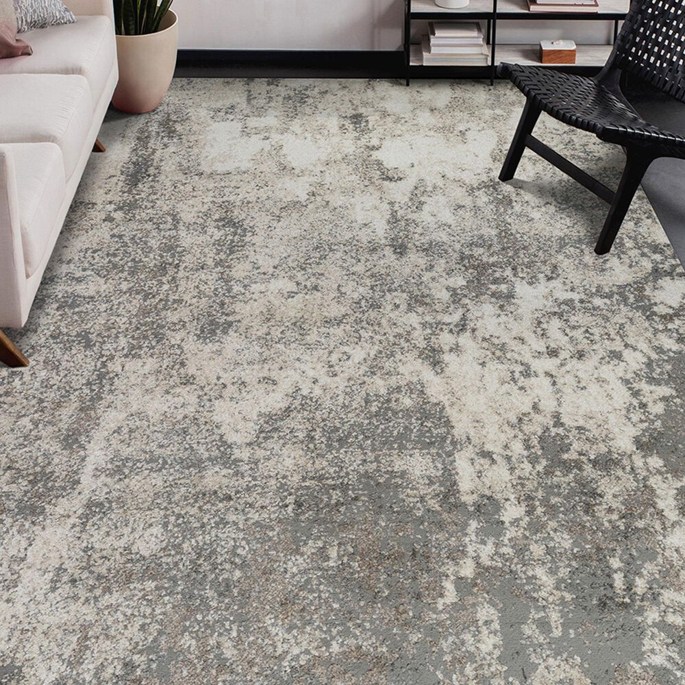 Amer Rugs Yasmin 5&#39;3&quot; x 7&#39;3&quot; Gray and Beige Area Rug, , large