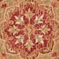 L&R Resources Sinuous Floral Medallion 6" Scalloped Red and Multicolor Area Rug, , large