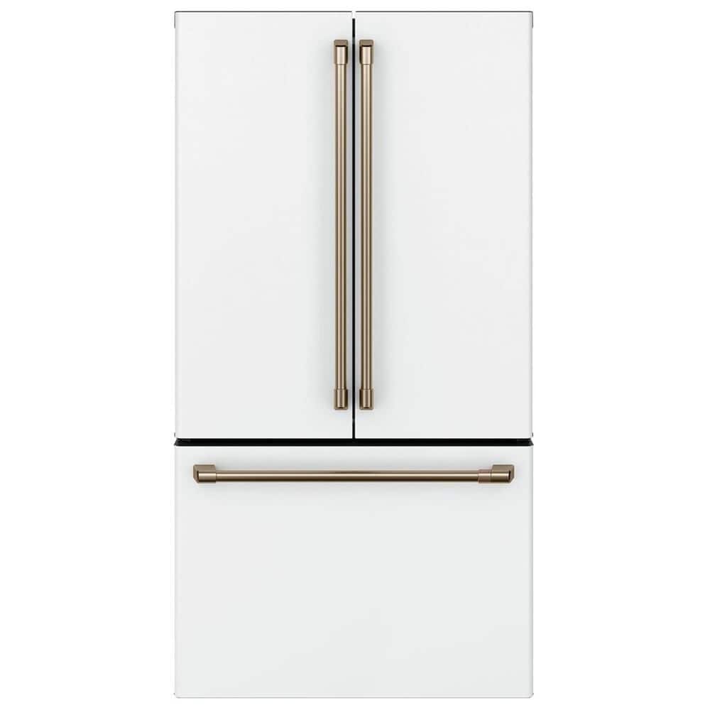 Cafe 23.1 Cu. Ft. Counter Depth French Door Refrigerator in Matte White in Brushed Bronze, , large