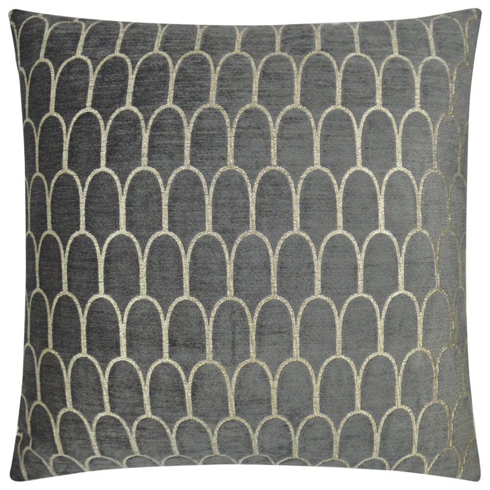 D.V.Kap Inc 24" Feather Down Decorative Throw Pillow in Crisanta-Graphite, , large