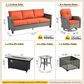 HOMLUX 9-Piece Outdoor Conversation Set in Orange, , large