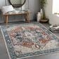 Surya Lavadora 7"10" x 10" Ink Blue, Brick Red, Mustard, Gray, Light Beige and Cream Area Rug, , large