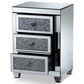 Baxton Studio Ralston 3-Drawer Nightstand in Mirrored, , large