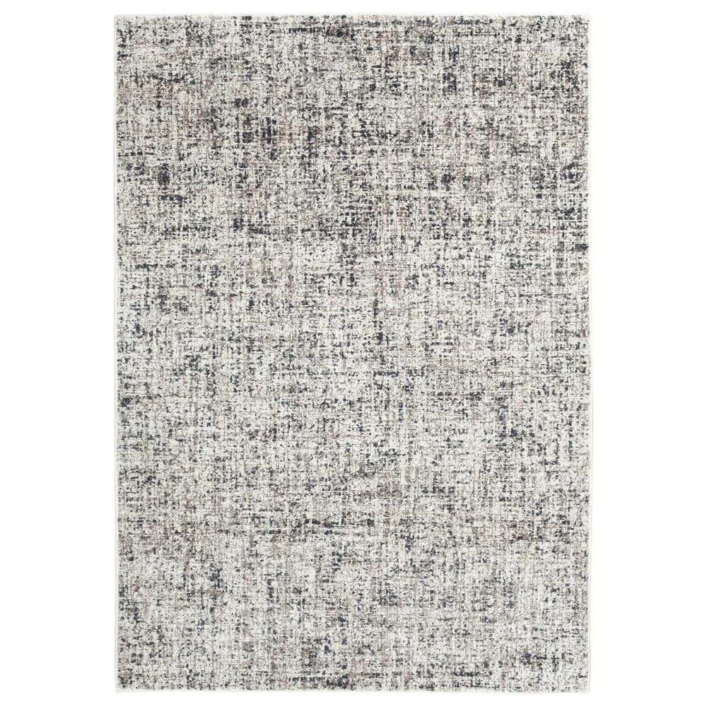 Central Oriental Clearwater Olinda 5"3" x 7"7" Grey and White Area Rug, , large
