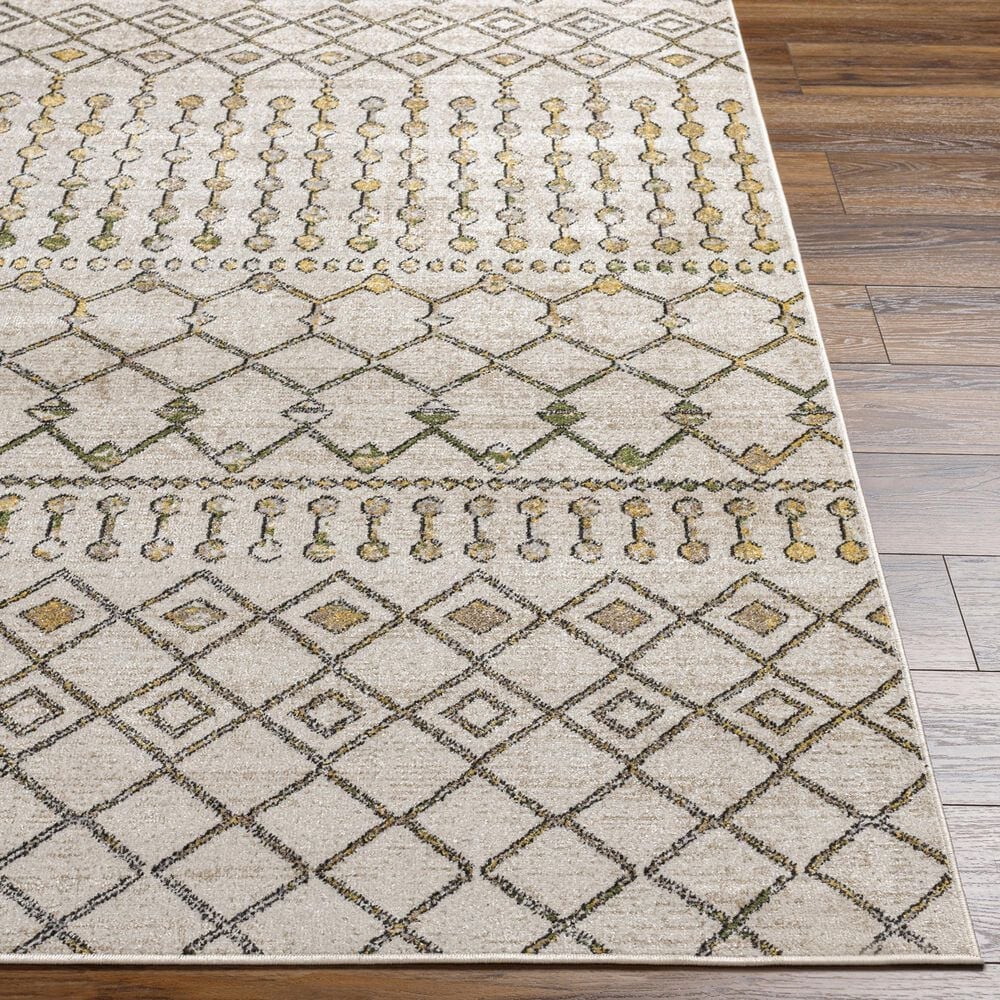 Surya Lavadora 2&#39;7&quot; x 7&#39;3&quot; Sage, Mustard, Black, Gray and Light Beige Runner, , large