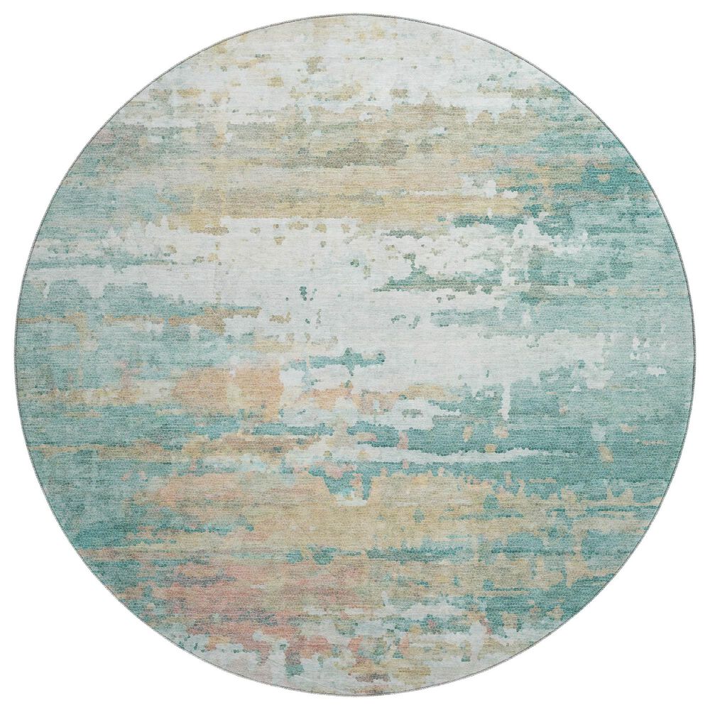Dalyn Rug Company Lumara Seafoam 8" Round Indoor/Outdoor Area Rug, , large