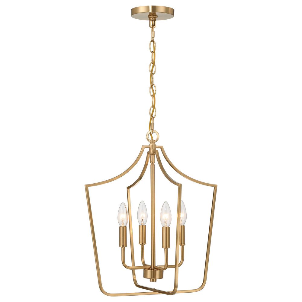 Creative Coop Constance 4-Light Candelabra Chandelier in Brushed Gold, , large