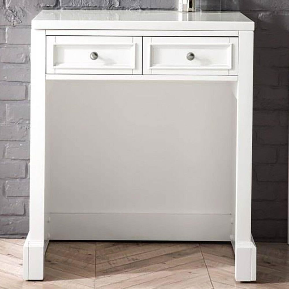 James Martin Vanities De Soto 30&quot; Countertop in Bright White with 3 cm White Zeus Quartz Top, , large