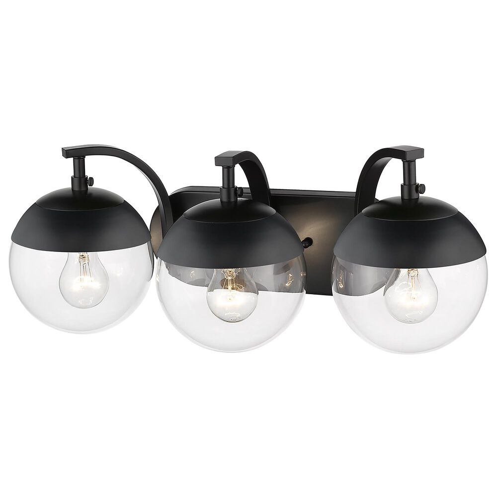 Golden Lighting Dixon 3-Light Bath Vanity in Matte Black, , large