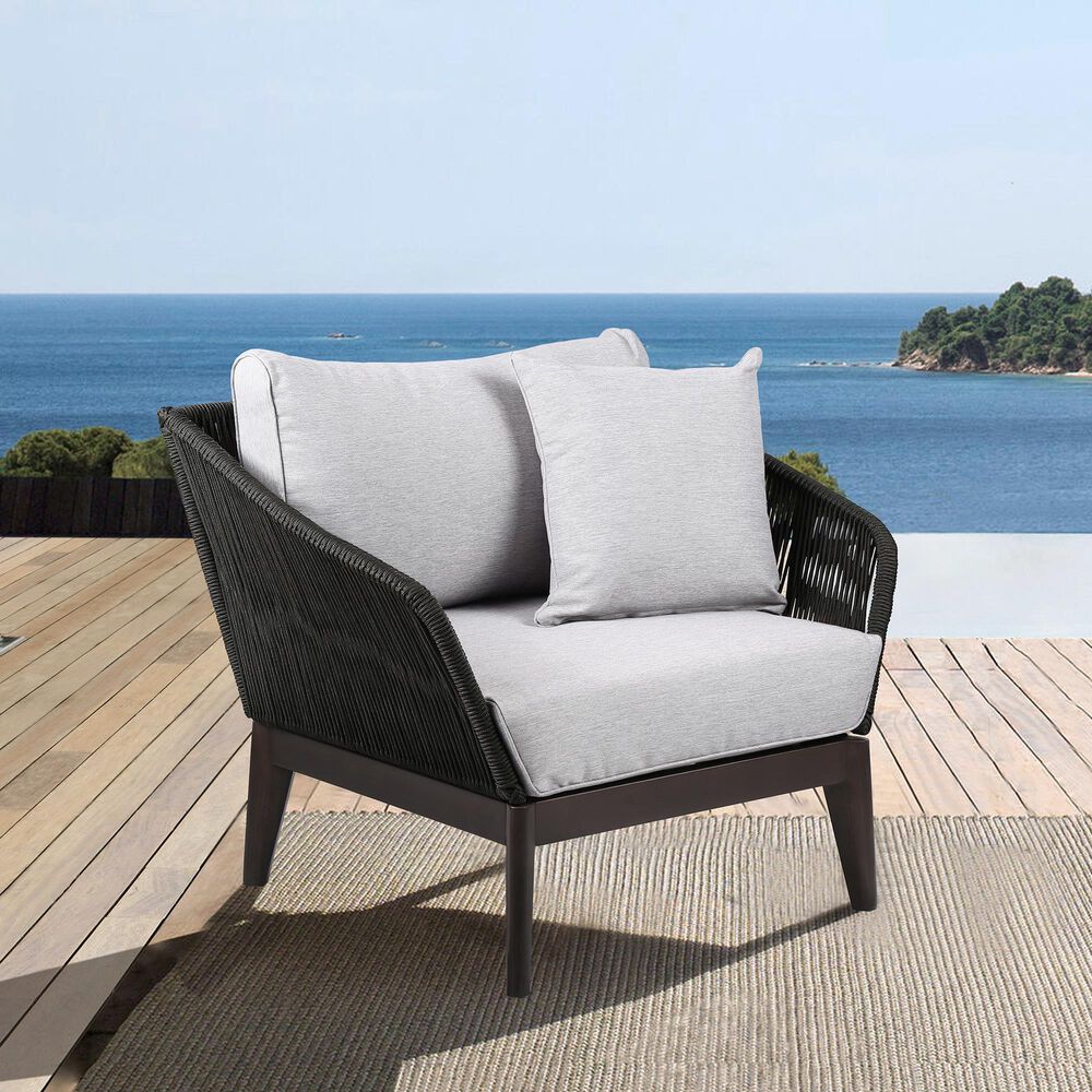 Blue River Athos Club Chair in Dark Eucalyptus and Charcoal, , large