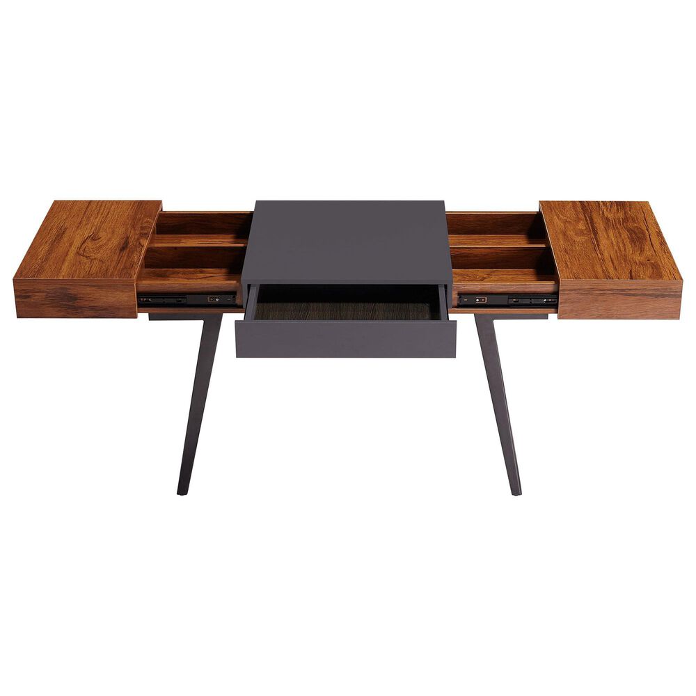 Rta Products Llc Expandable Writing Desk in Antique Mahogany and Grey, , large