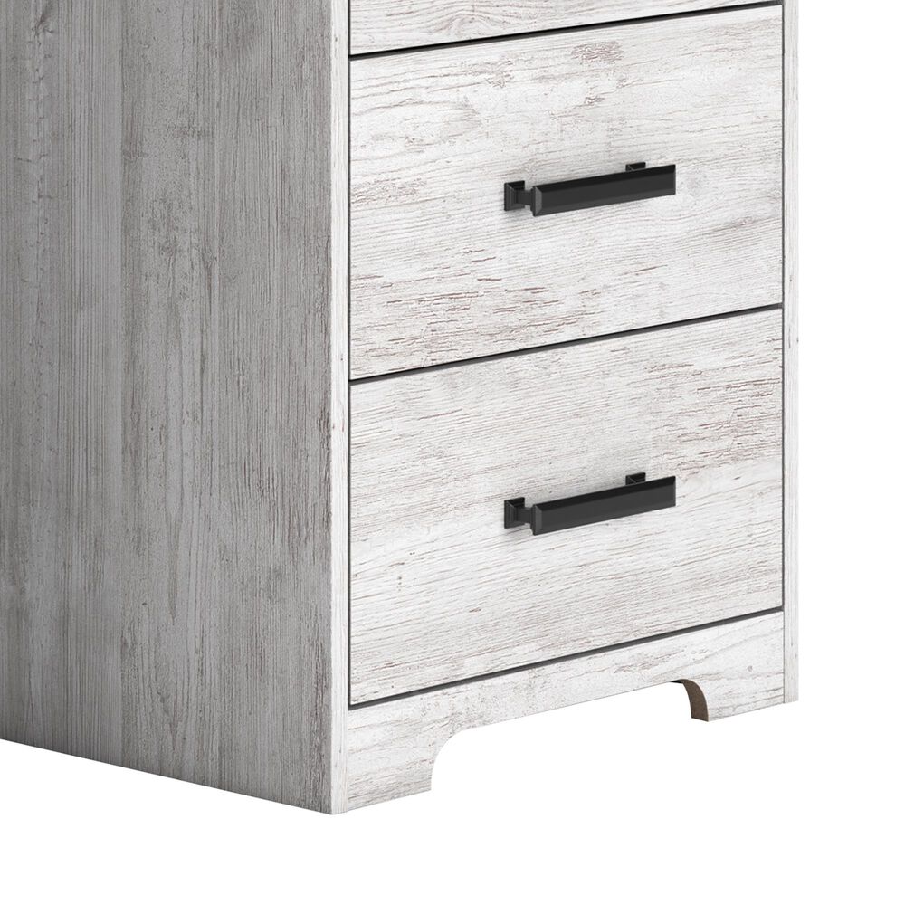 Ashley Shawburn 3-Drawer Home Office Desk in White and Dark Charcoal Gray, , large
