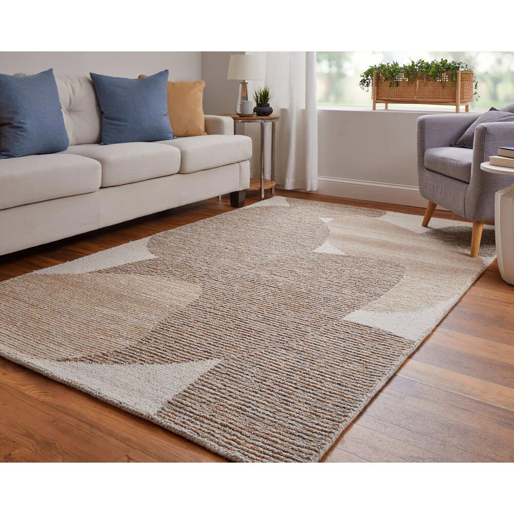 Feizy Pollock 8&#39; x 10&#39; Brown and Beige Area Rug, , large