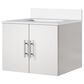 Lexora Home Geneva 24" Single Bathroom Vanity in Glossy White with 2 cm White Cultured Marble Top and Rectangular Sink, , large