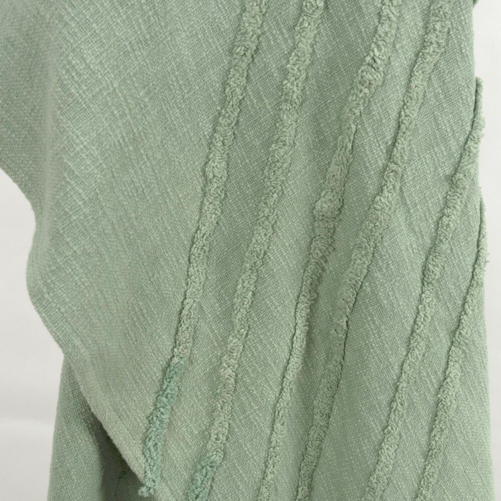 Rizzy Home 50&quot; x 60&quot; Geometric Throw in Green, , large