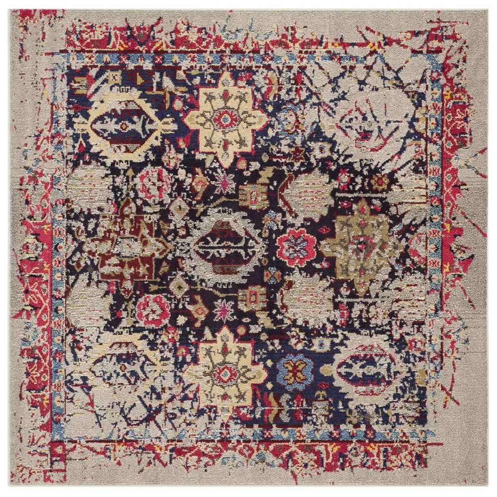 Safavieh Monaco MNC206G-5SQ 5" Square" Grey/Multi  Area Rug, , large