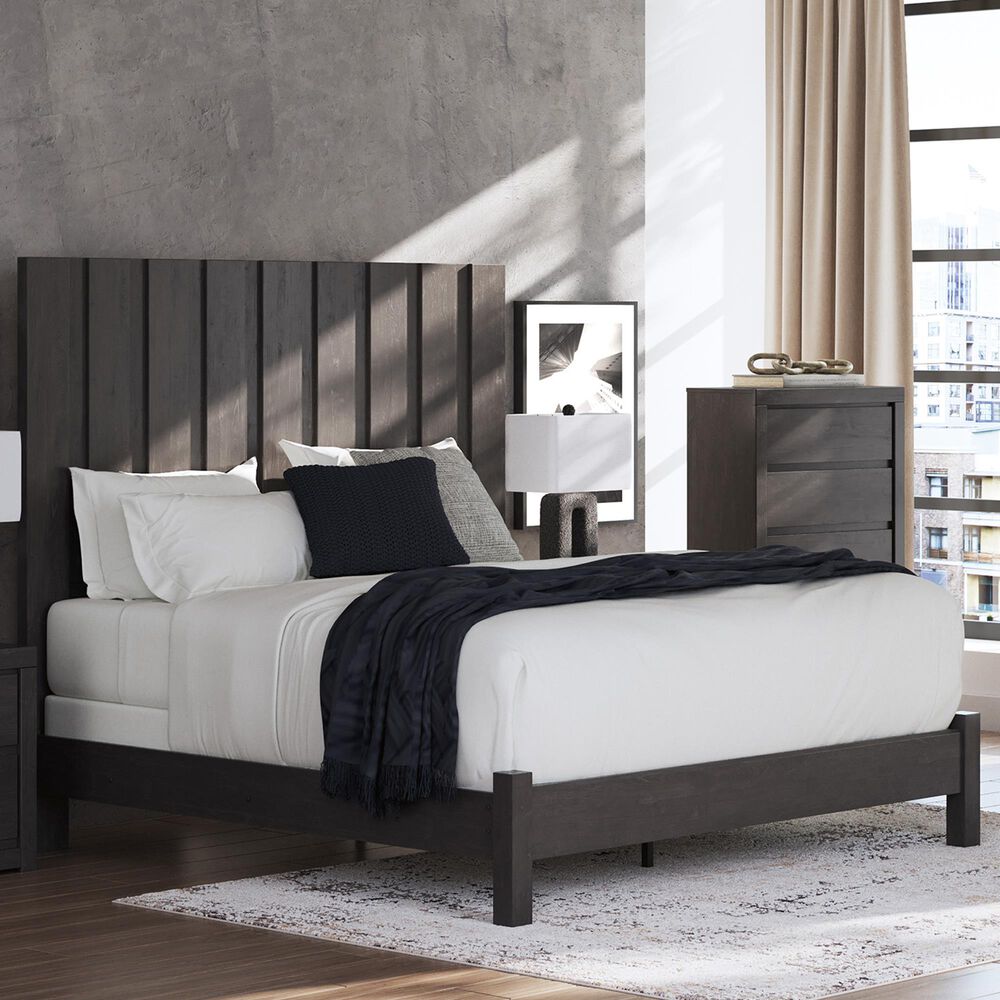 Ashley Fraluna King Panel Bed in Charcoal, , large