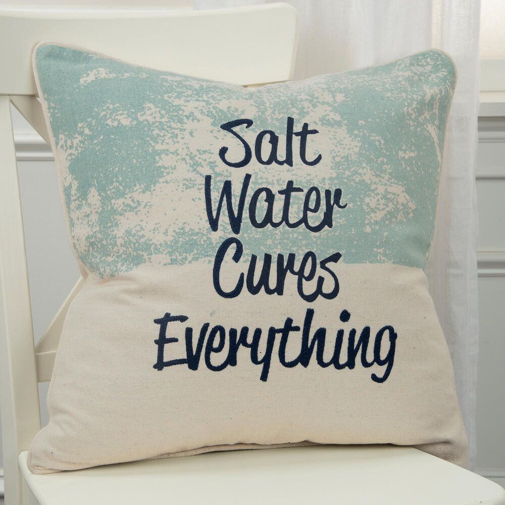 Rizzy Home Sentiment 20" Down Filled Pillow in Natural, , large