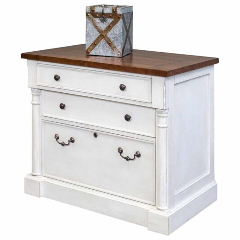 Martin Durham Lateral File with Lock in Weathered White, , large