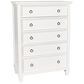 New Heritage Design Tamarack 5 Drawer Chest in White, , large