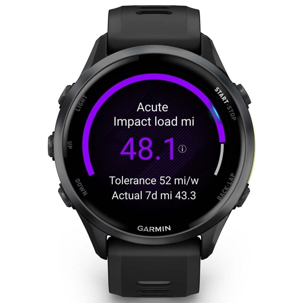 Garmin Forerunner 970 47 mm Carbon Gray DLC Titanium Case with Black and Translucent Whitestone Band, , large