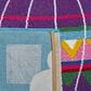 Safavieh Carousel 2" x 8" Blue and Green Kids Runner, , large