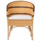 Baxton Studio Elma Arm Chair in Natural Brown and Dark Brown, , large