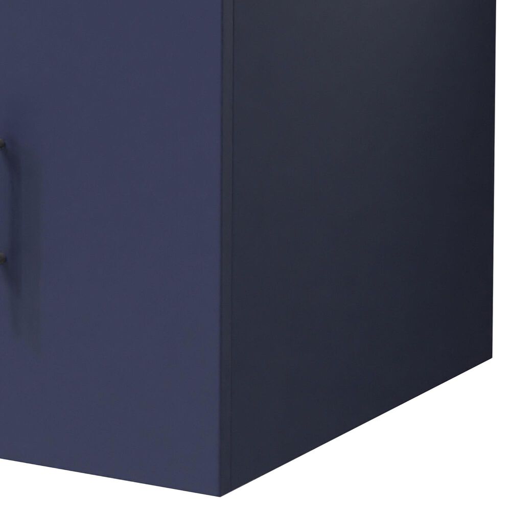 Lexora Home Geneva 24" Single Bathroom Vanity in Navy Blue with 2 cm White Carrara Marble Top and Rectangular Sink, , large