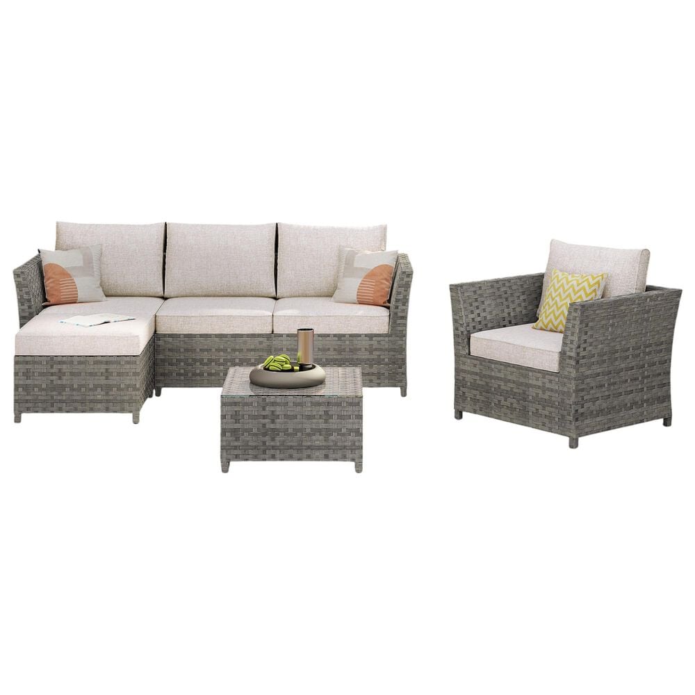 HOMLUX 6-Piece Patio Conversation Set in Beige, , large
