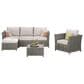 HOMLUX 6-Piece Patio Conversation Set in Beige, , large