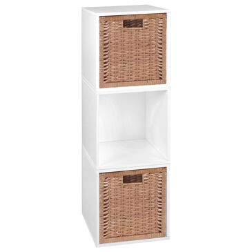 Regency Global Sourcing Niche Cubo 5-Piece Storage Cube Set in White and Natural, , large