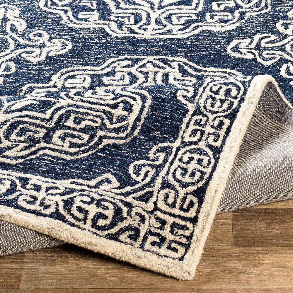 Surya Granada GND-2308 2&#39; x 3&#39; Dark Blue, Ivory and Charcoal Scatter Rug, , large