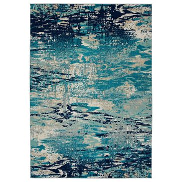 Kaleen Rugs Ostinata 2" x 3" Blue, Grey and Ivory Indoor/Outdoor Area Rug, , large