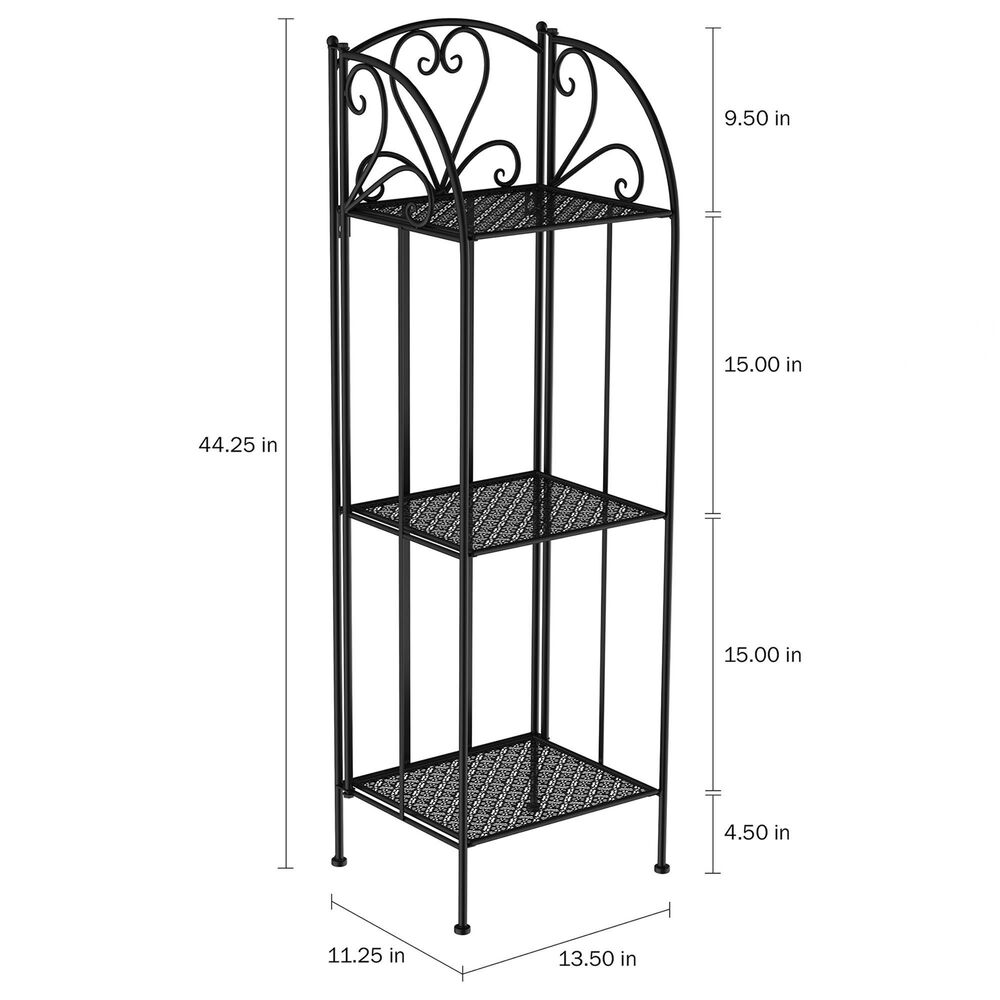 Timberlake 44&quot; 3-Tier Plant Stand in Black, , large