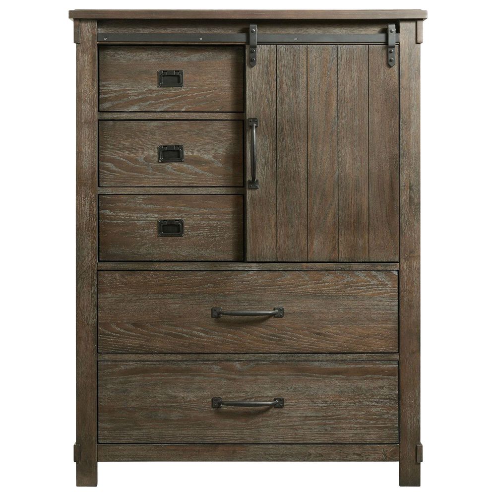 Mayberry Hill Scott 5 Drawer Chest in Dark Walnut, , large