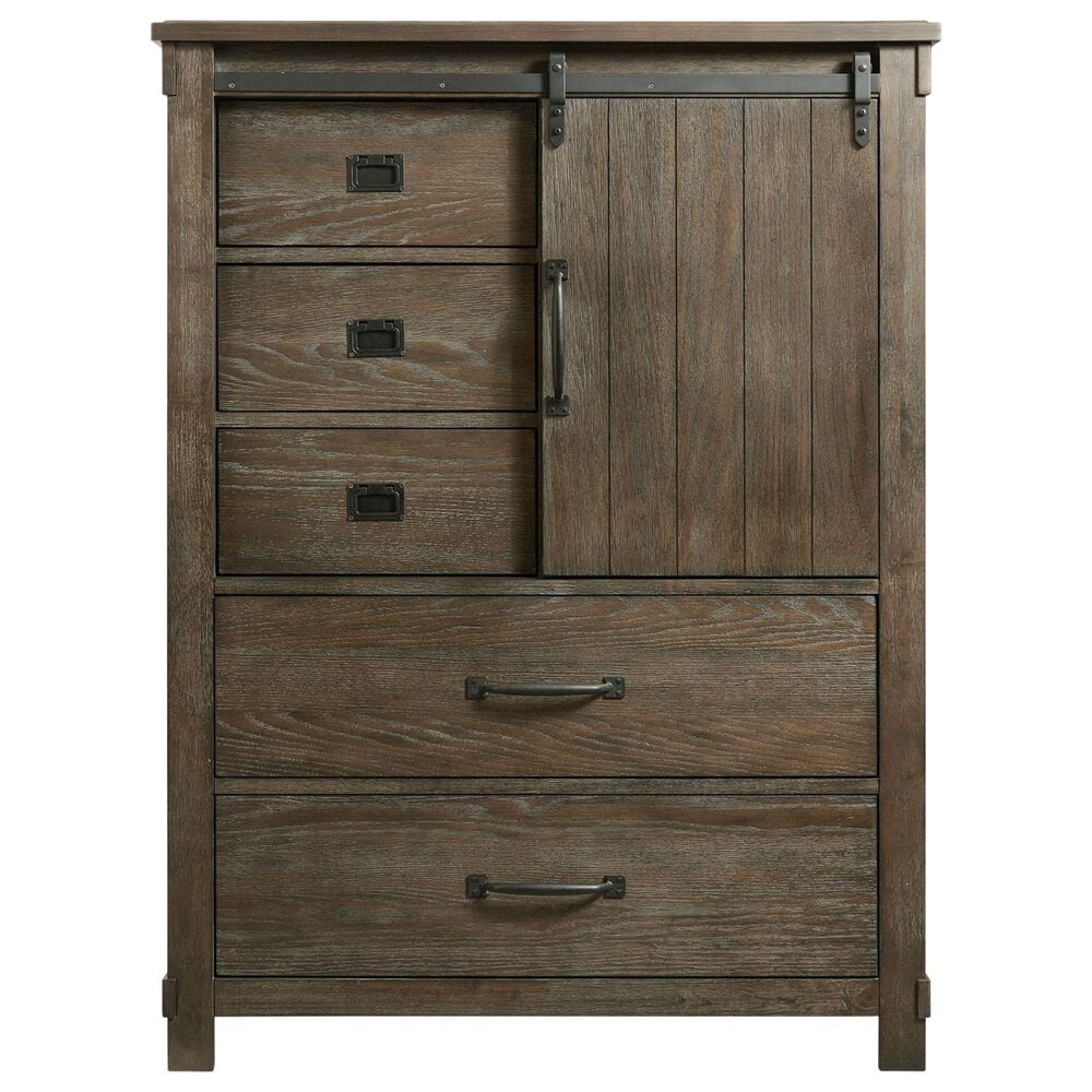 Mayberry Hill Scott 5 Drawer Chest in Dark Walnut, , large