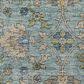 Dalyn Rug Company Silk Road Denim, Sky, Gray, Gold, Ivory and Fern 8" Round Area Rug, , large