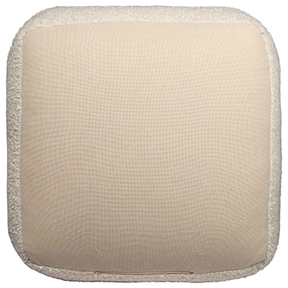 L.R. Home Boucle Ottoman in Beige, , large