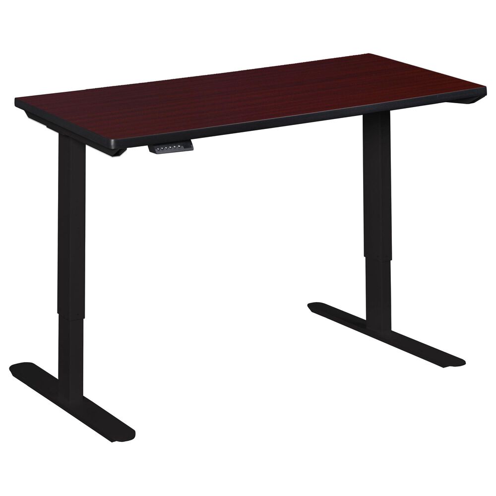 Regency Global Sourcing Esteem 72" Adjustable Power Desk in Mahogany/Black, , large