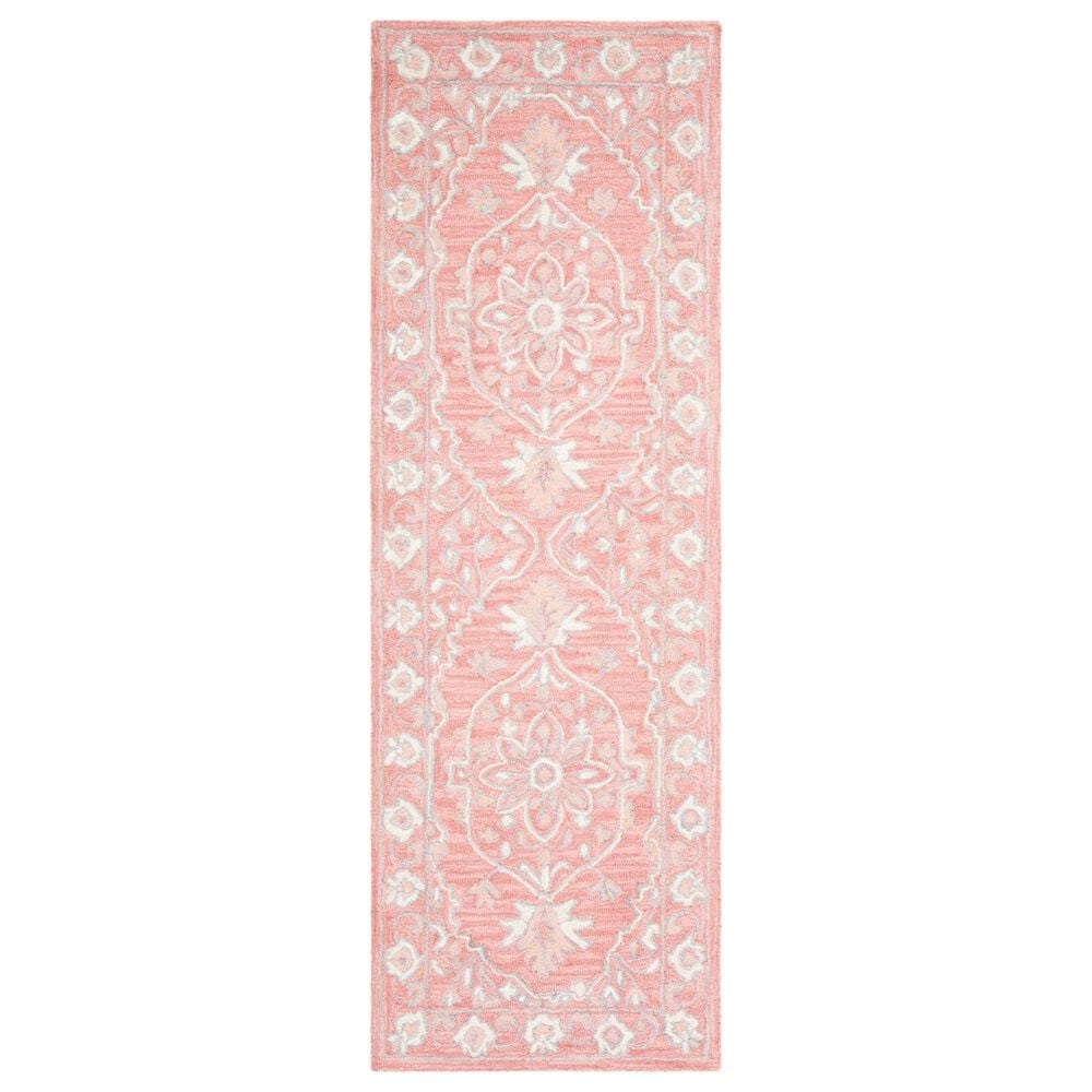 Safavieh Micro-Loop Oriental 2"3" x 8" Pink and Ivory Runner, , large