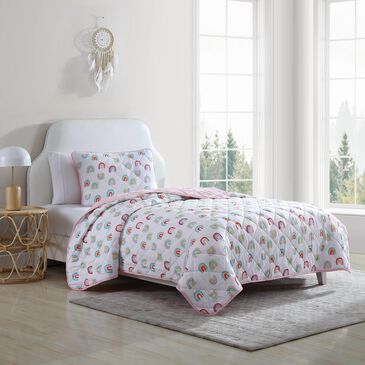 Revman Sunny Rainbow Full Quilt Sham Set, , large
