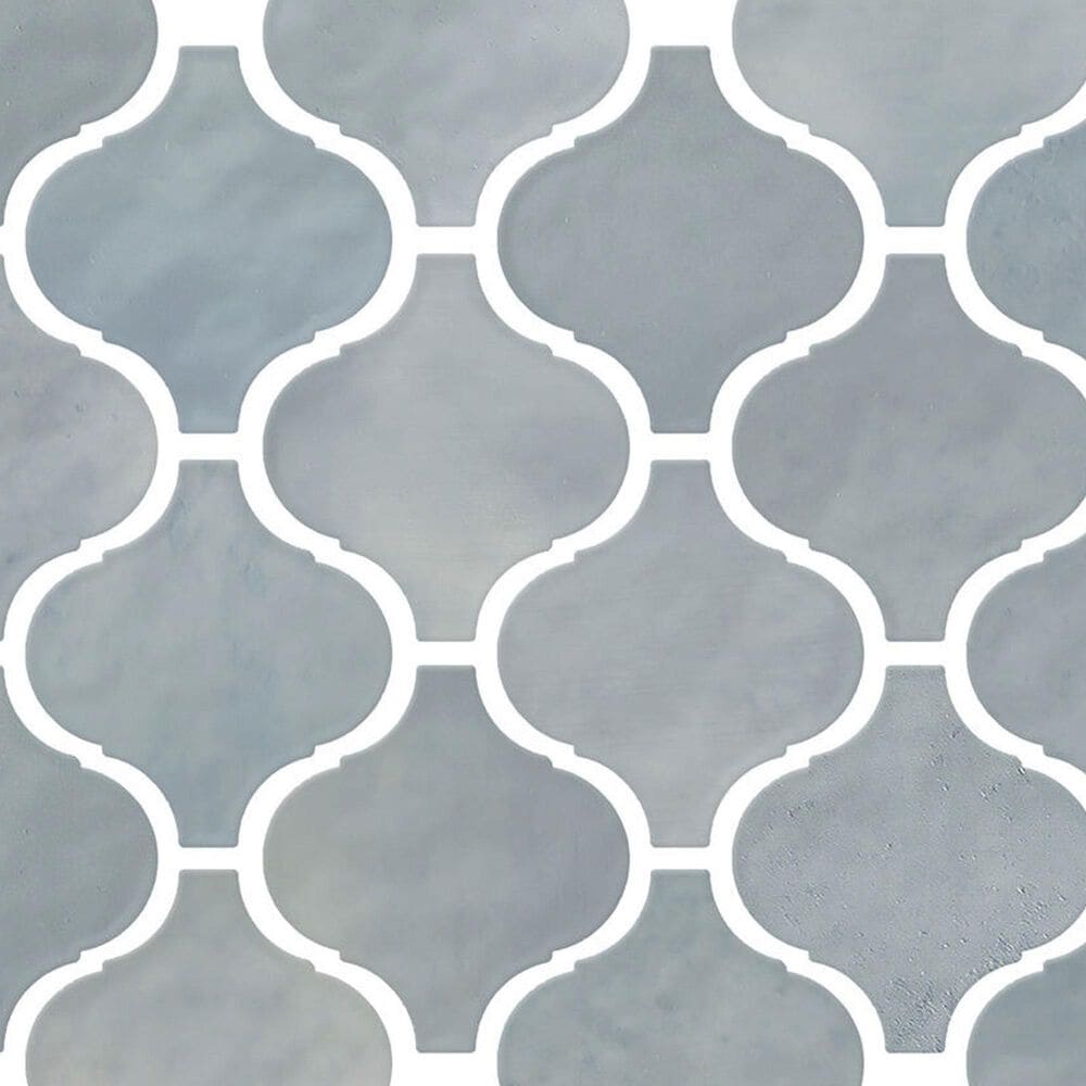 Dal-Tile Mesmerist Whimsy 3" x 3" Arabesque on 11" x 12" Glossy Ceramic Mosaic Sheet, , large