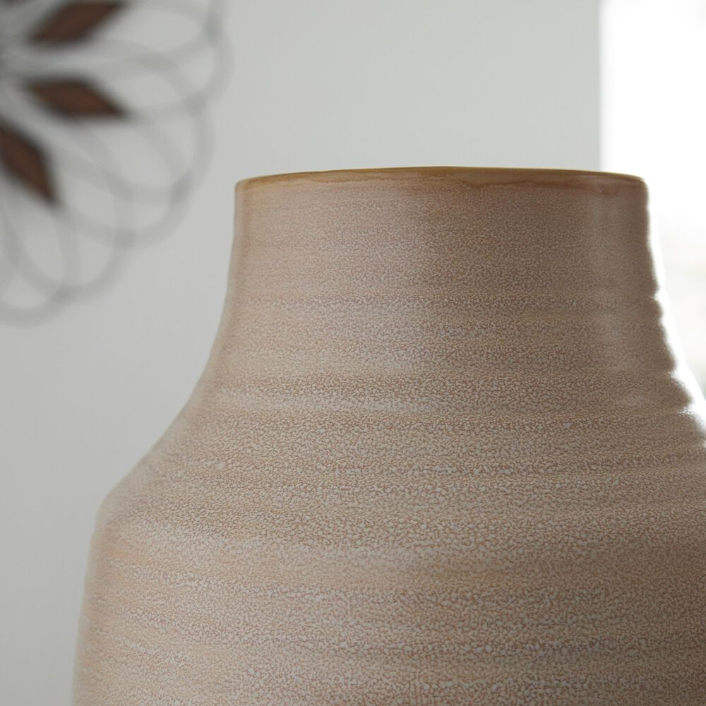 Ashley Millcott 9&quot; Vase in Tan, , large