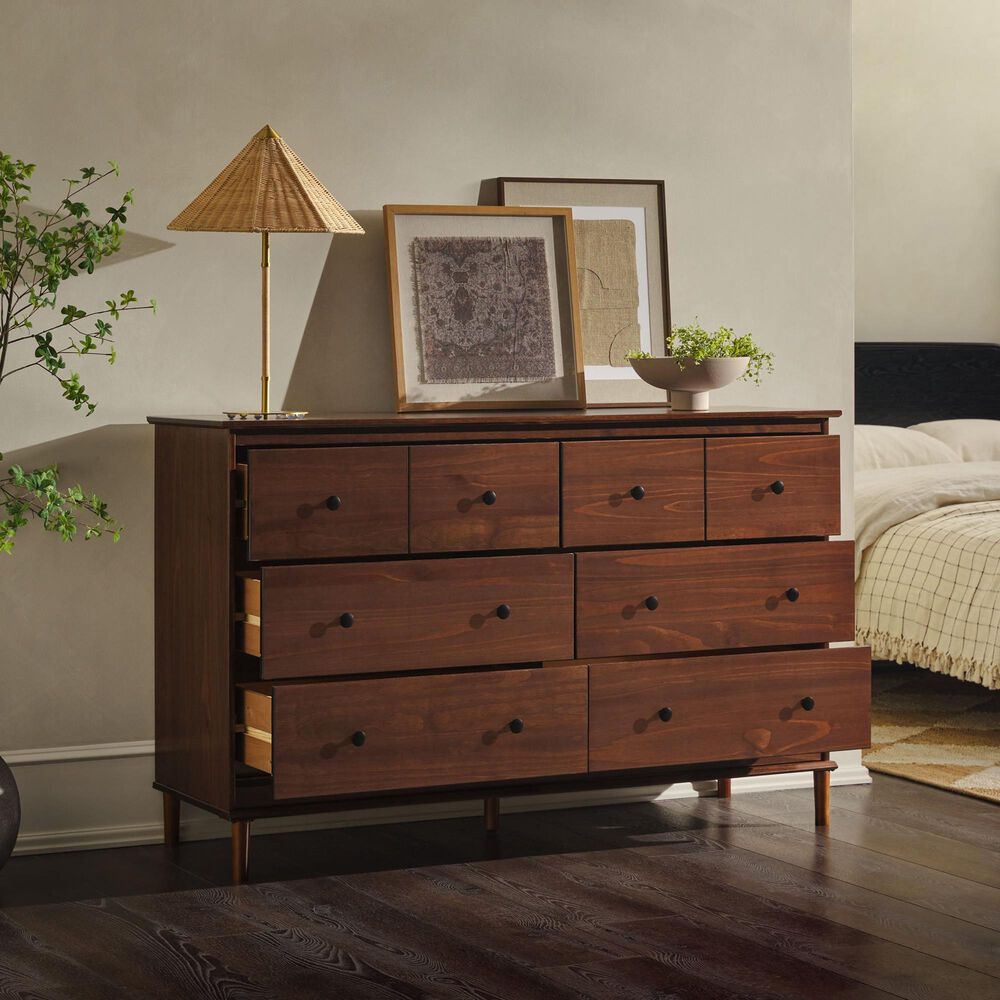 Walker Edison Spencer 6-Drawer Dresser in Walnut, , large