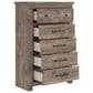 Ashley Rusticott 5-Drawer Chest in Brown, , large