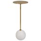 Uttermost Gimlet Drink Table in White and Brass, , large