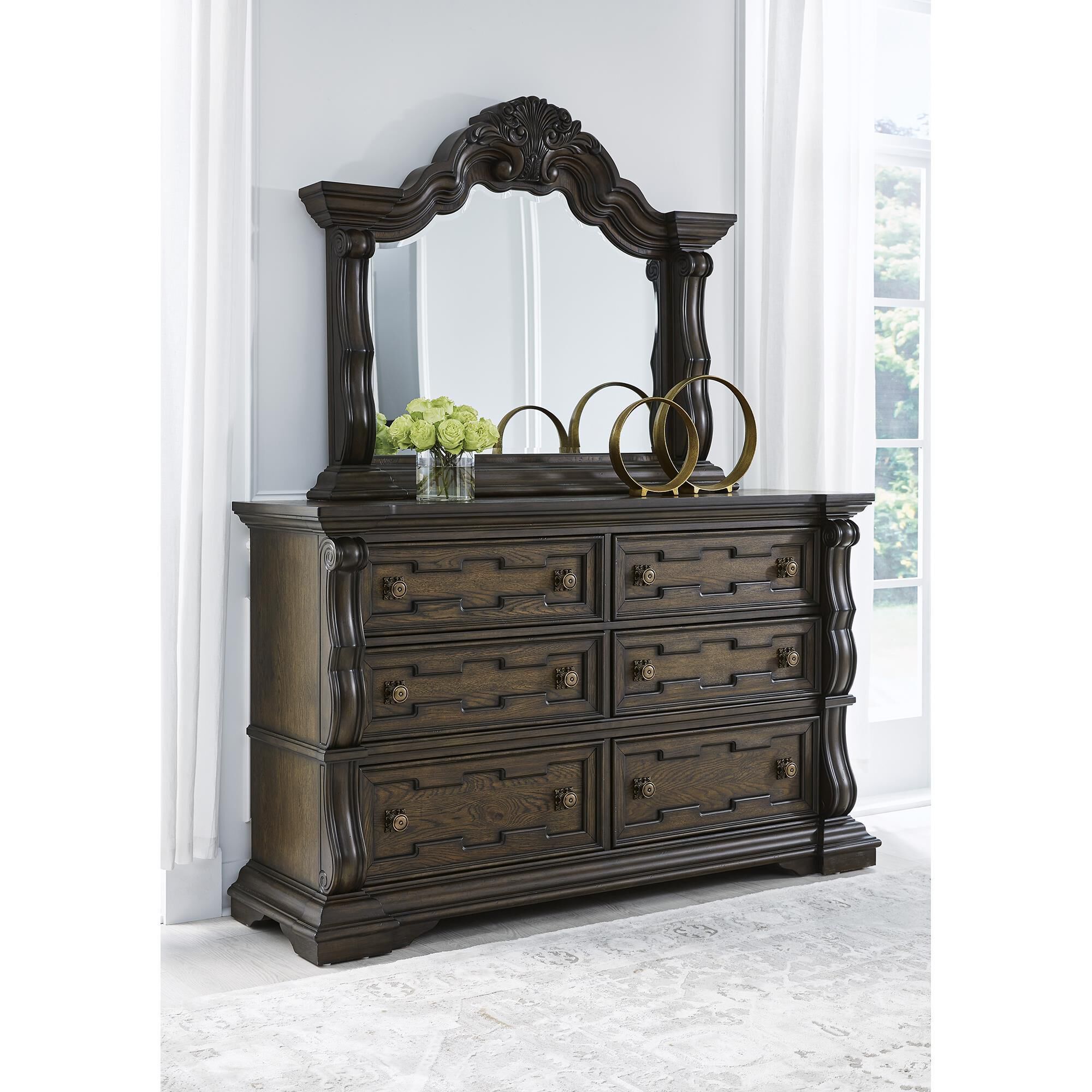Millenium Maylee 6-Drawer Dresser in Dark Brown