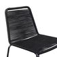 Armen Living Shasta Patio Counter Height Bar Stool with Rope Seat in Black (Set of 2), , large