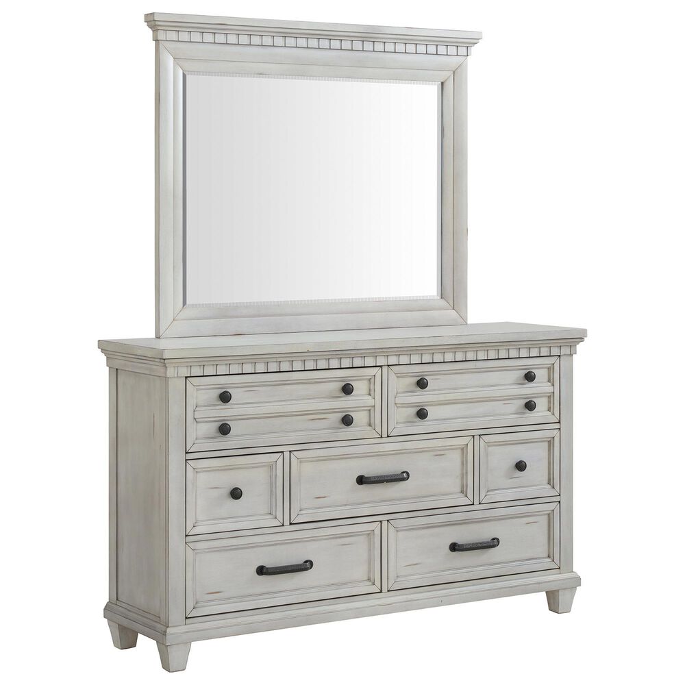 Mayberry Hill McCoy Dresser and Mirror in Antique White, , large
